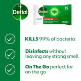 Dettol Antibacterial Wipes Hands and Surface 15s - British product