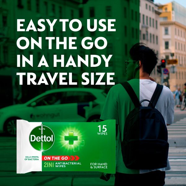 Dettol Antibacterial Wipes Hands and Surface 15s - British product