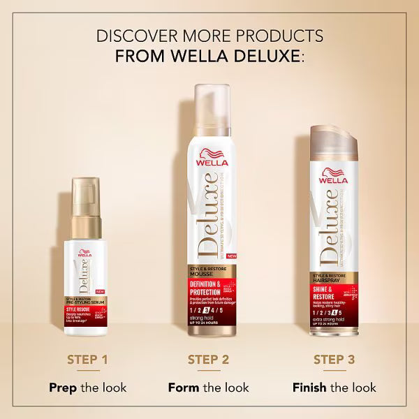 Wella Deluxe Definition Hair Mousse 200ml, imported from the UK