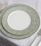 O.W. London geometric maze pattern dessert plates, set of two, 21cm diameter, imported from the UK