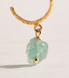 Hermina Athens gold-plated turquoise hoop earrings, UK version
