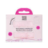 Erase Your Face reusable makeup removing cloth in cream or pink - British product