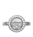 Chopard white gold diamond ring, Happy Diamonds collection, imported from the UK