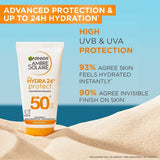 Garnier Ambre Solaire SPF50+ sun lotion, UK version