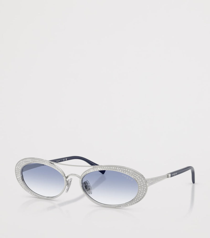 Vogue Rhinestone Oval Sunglasses - British product