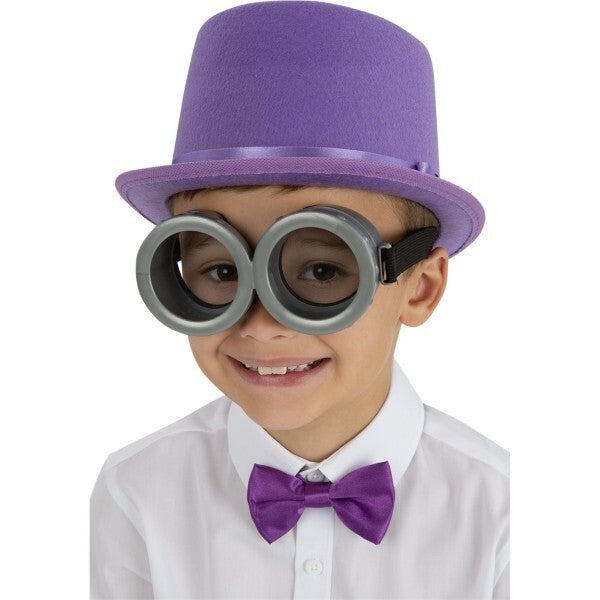 Smiffys kids grey goggles clear lens - British product