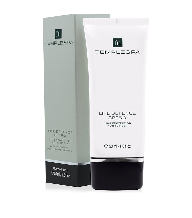 TEMPLESPA Life Defence SPF 50 Moisturiser 50ml (British brand)