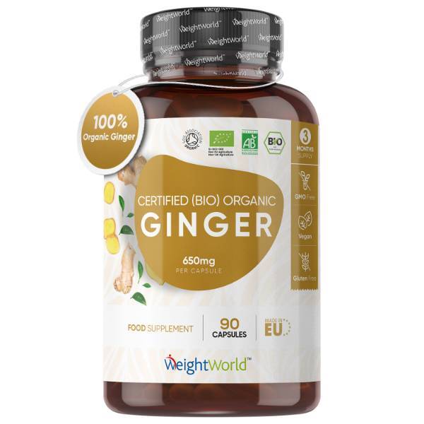 WeightWorld Organic Ginger Supplement 1300mg - British product