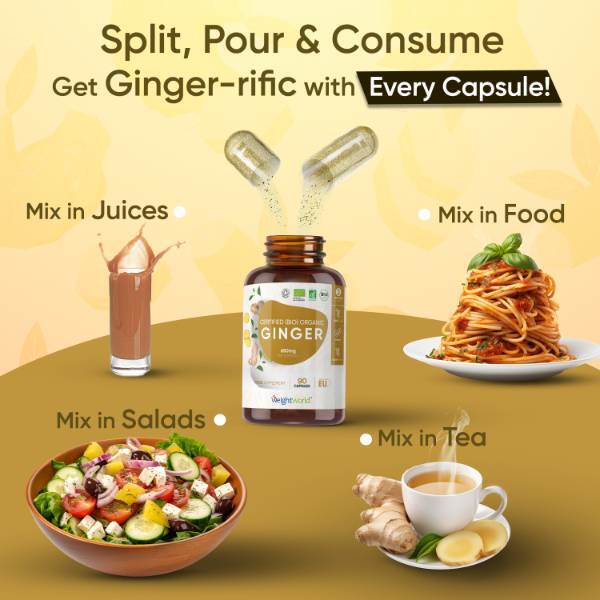 WeightWorld Organic Ginger Supplement 1300mg - British product