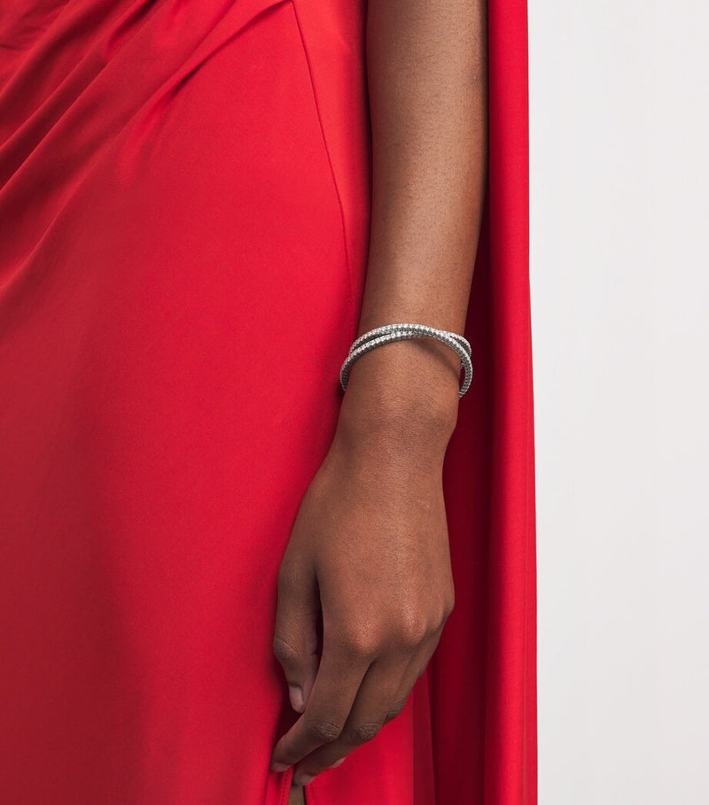 YEPREM Y-Couture white gold diamond crossover bracelet (British brand)