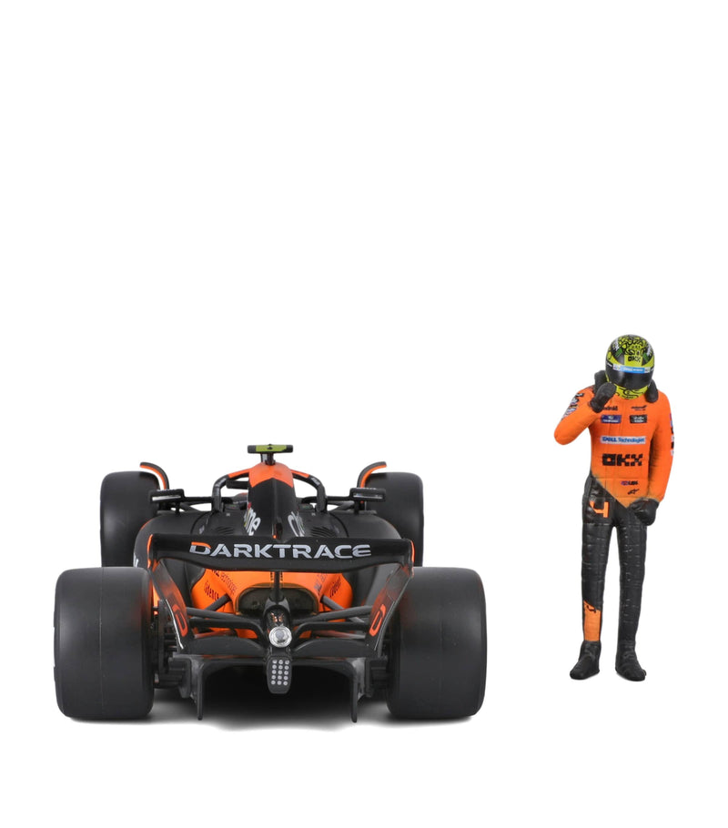 Bburago McLaren MCL38 2024 model with Lando Norris figure 1:24 (British brand)