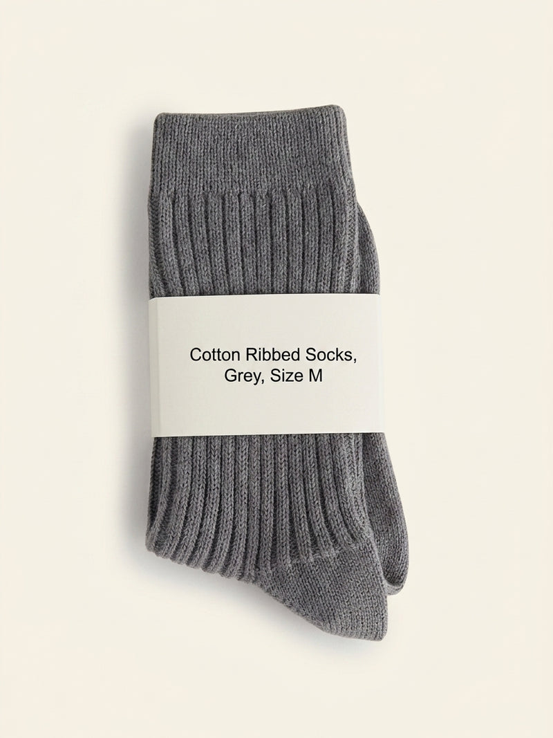 Ebby Fittizio ribbed stretch-cotton socks (British brand)