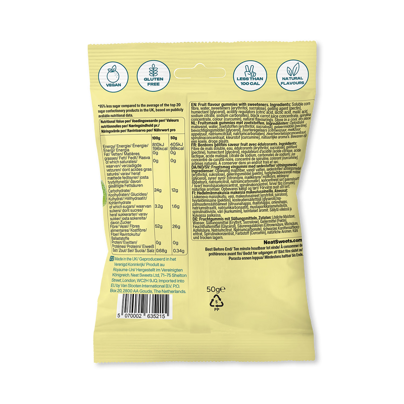 Neat Sweets gummy bears sour citrus 50g - British product