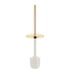 ZODIAC Roman toilet brush holder with grooved crystal and 24-karat gold handle (British brand)