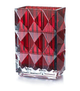 Harrods Baccarat Louxor Rectangular Red Crystal Vase 15 cm- Buy online at McGrocer
