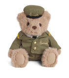 Harrods Medium Green Man Bear soft toy 18cm, UK version