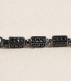 Suzanne Kalan white gold black diamond block-chain necklace, UK version