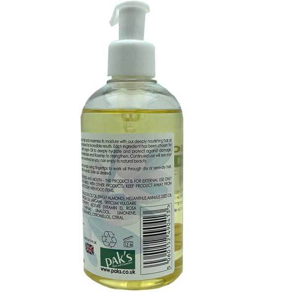 Paks Deep Moisture Hair Oil for Dry Hair, imported from the UK