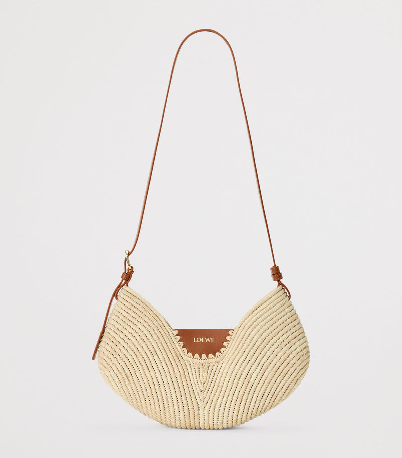 LOEWE medium raffia swing shoulder bag, UK version