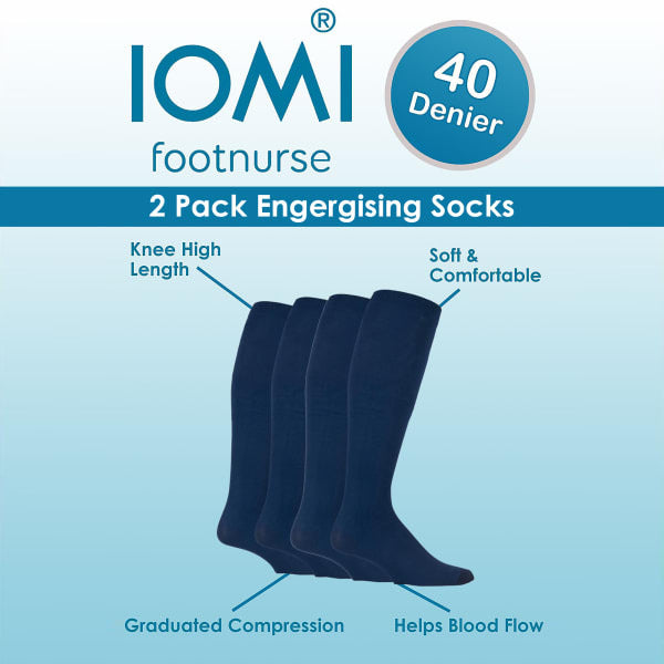 IOMI Compression Socks Knee High 2 Pairs, UK version