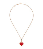 Chopard Happy Hearts pendant rose gold carnelian diamond, UK version