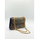 SVNX multicolour embellished shoulder bag, UK version