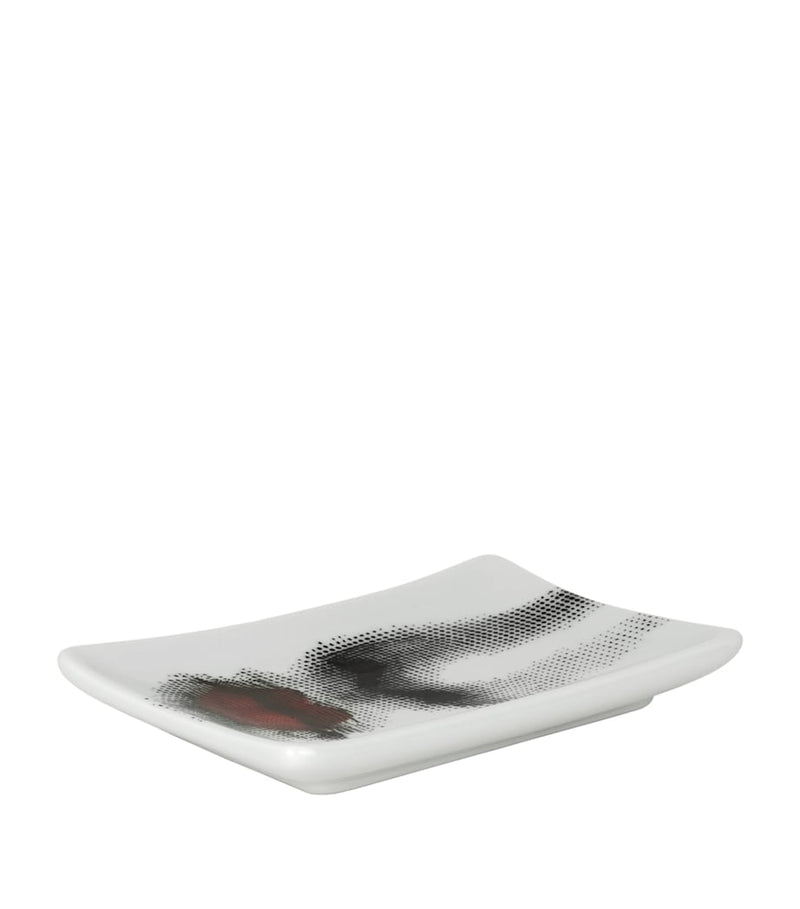 Fornasetti rectangular porcelain ashtray - British product