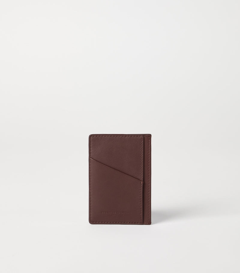 Brunello Cucinelli grained leather card holder, imported from the UK