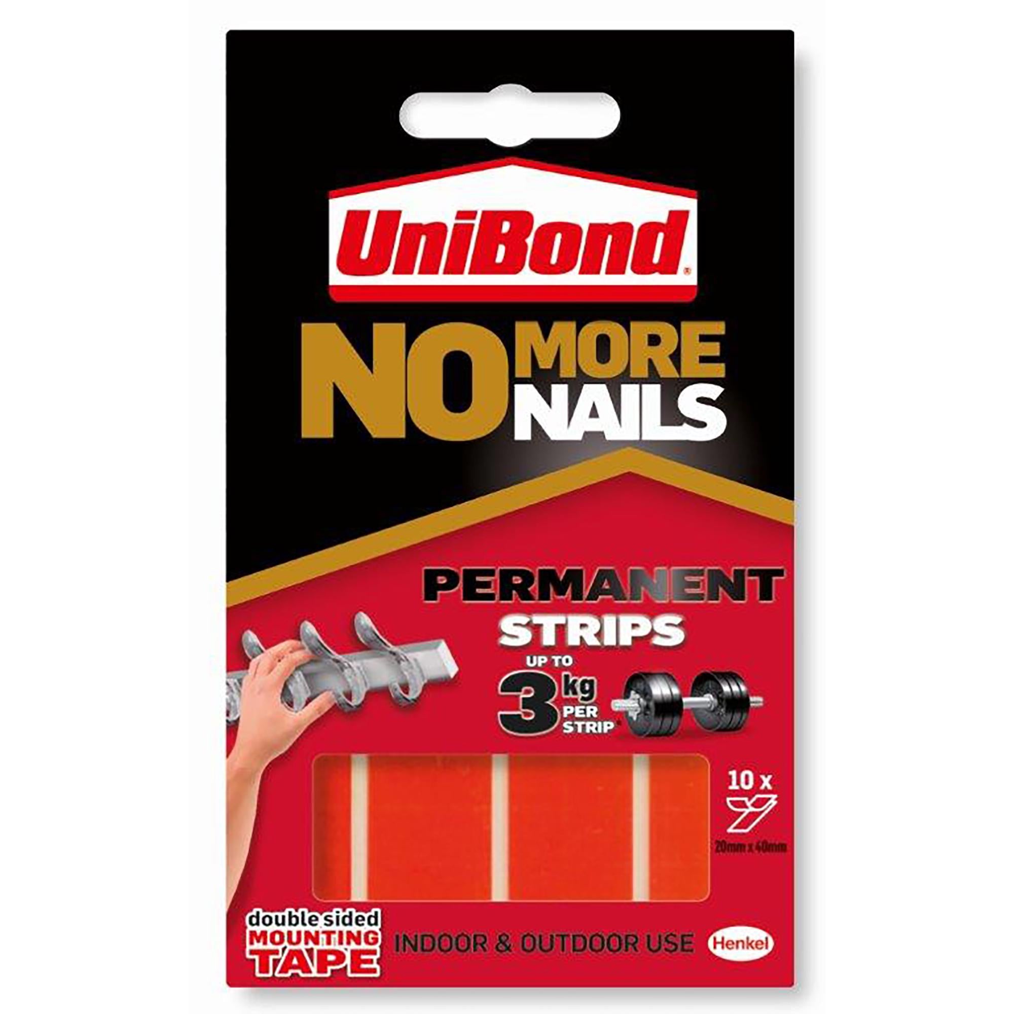 UniBond No More Nails Permanent Strips GOODS Sainsburys