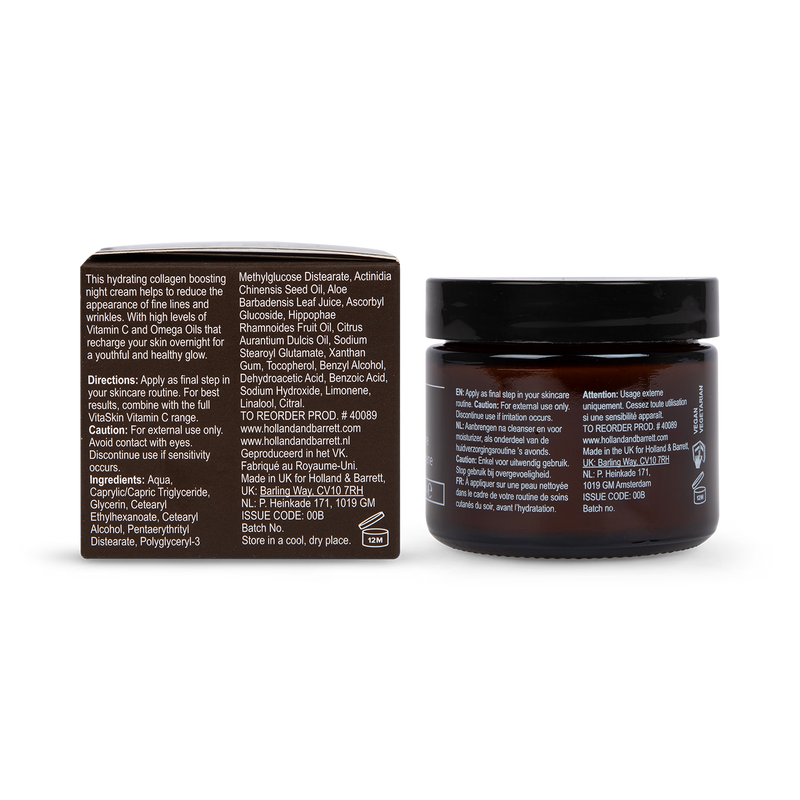 Vitaskin Vitamin C Night Cream Skincare (British brand)