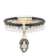 Bvlgari Leather Serpenti Forever Bracelet