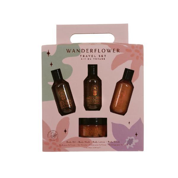 Wanderflower travel body care gift set 4x100ml (British brand)