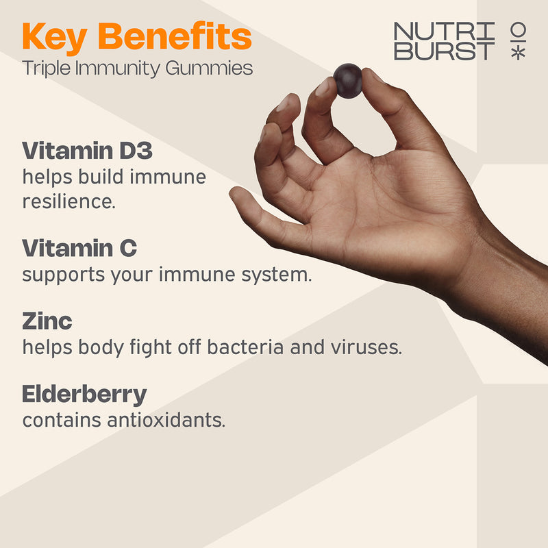 Nutriburst Triple Immunity gummies 60 gummies, UK version