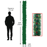 Livingandhome artificial Christmas garland with LED lights 270cm, UK version