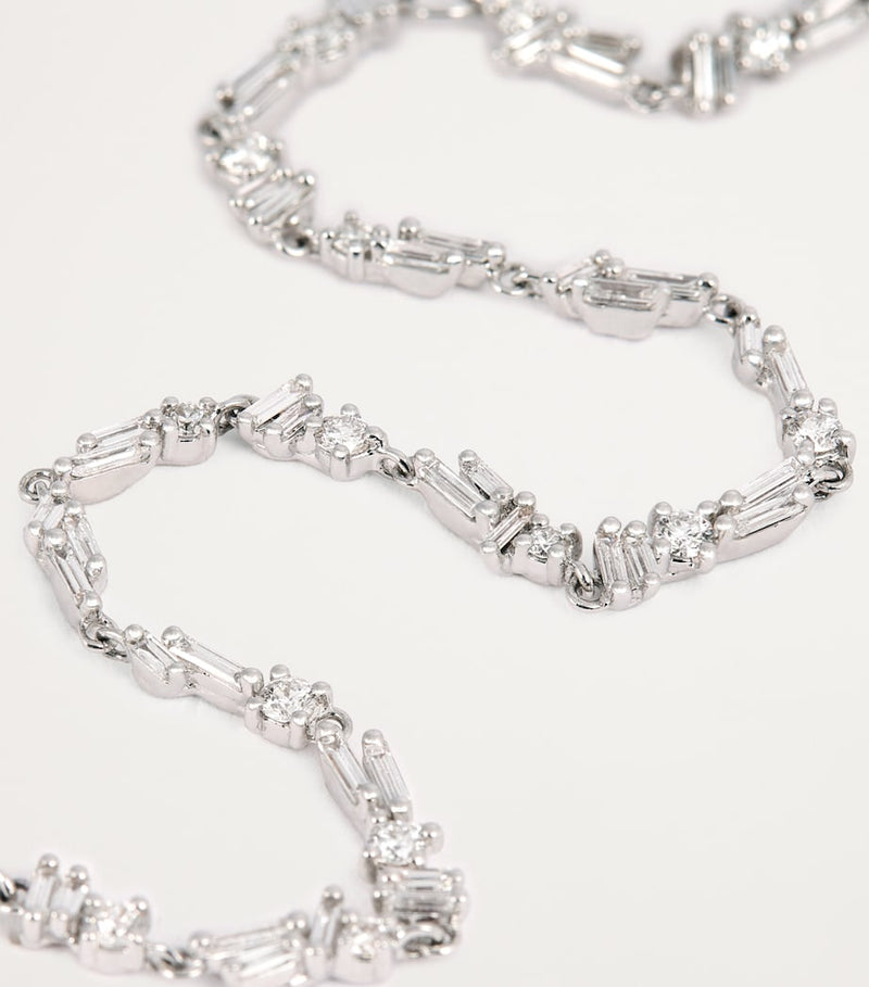 Suzanne Kalan white gold diamond sparkler bracelet (British brand)