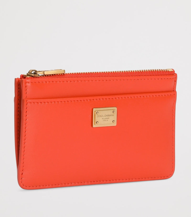 Dolce&Gabbana leather card holder with gold hardware - British product