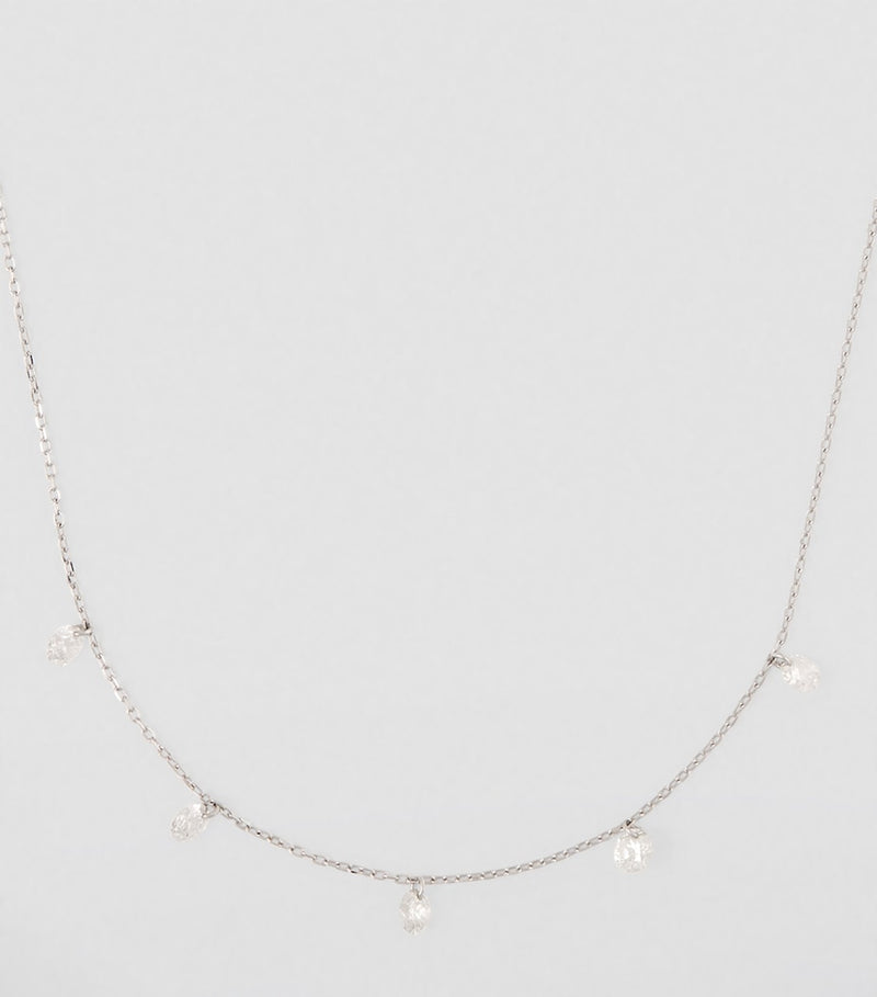 Persée white gold diamond Danaé necklace - British product
