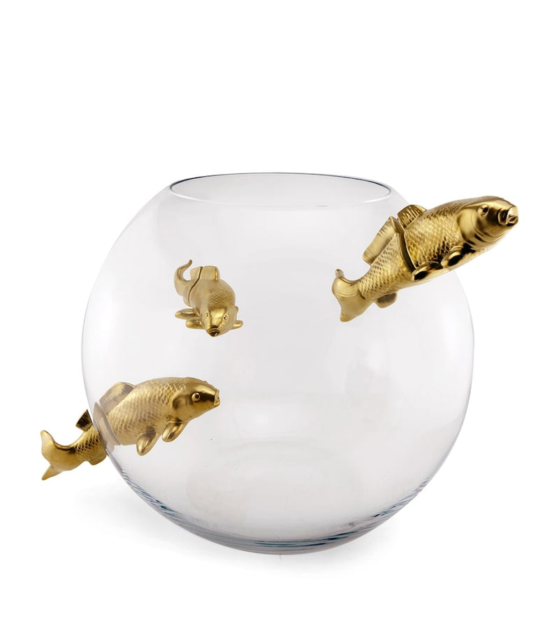 Roche Bobois Glass Fish vase 35cm, imported from the UK