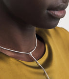 SHAY white gold diamond thread Y necklace, imported from the UK