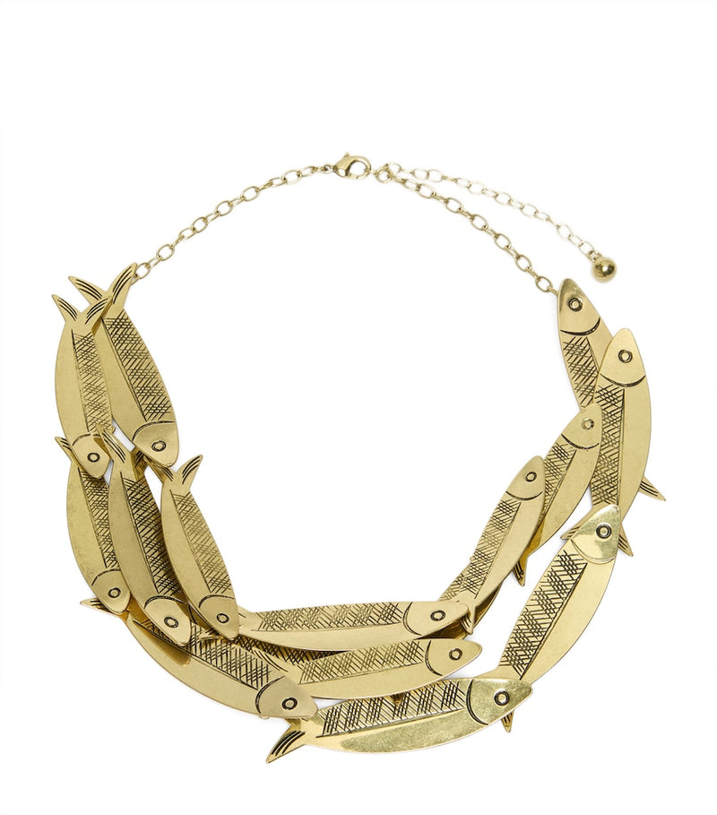 Marina Rinaldi gold-tone fish necklace - British product