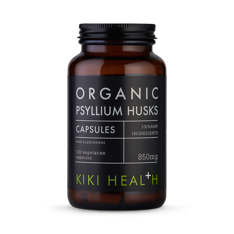 KIKI Health Organic Psyllium Husks 120 vegicaps - British product