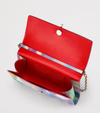 Christian Louboutin Bettina tie-dye chain wallet, imported from the UK