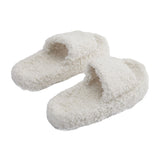 Livingandhome Open Toe Plush Cotton Slippers UK Size 4