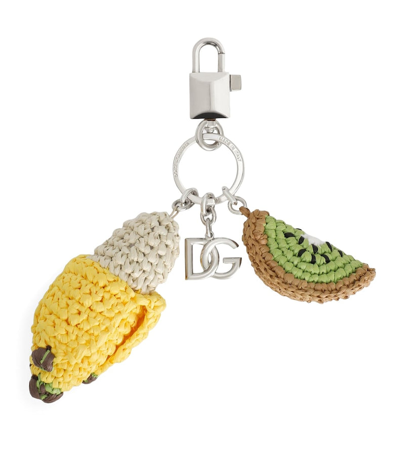 Dolce&Gabbana embellished fruit keyring silver-tone, UK version
