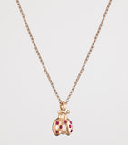 Chopard Happy Diamonds ladybird necklace rose gold diamonds rubies, UK version