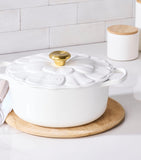 Le Creuset cast iron petal casserole dish 26cm, UK version