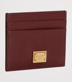 Dolce&Gabbana plongé calfskin card holder with gold-tone plate - British product