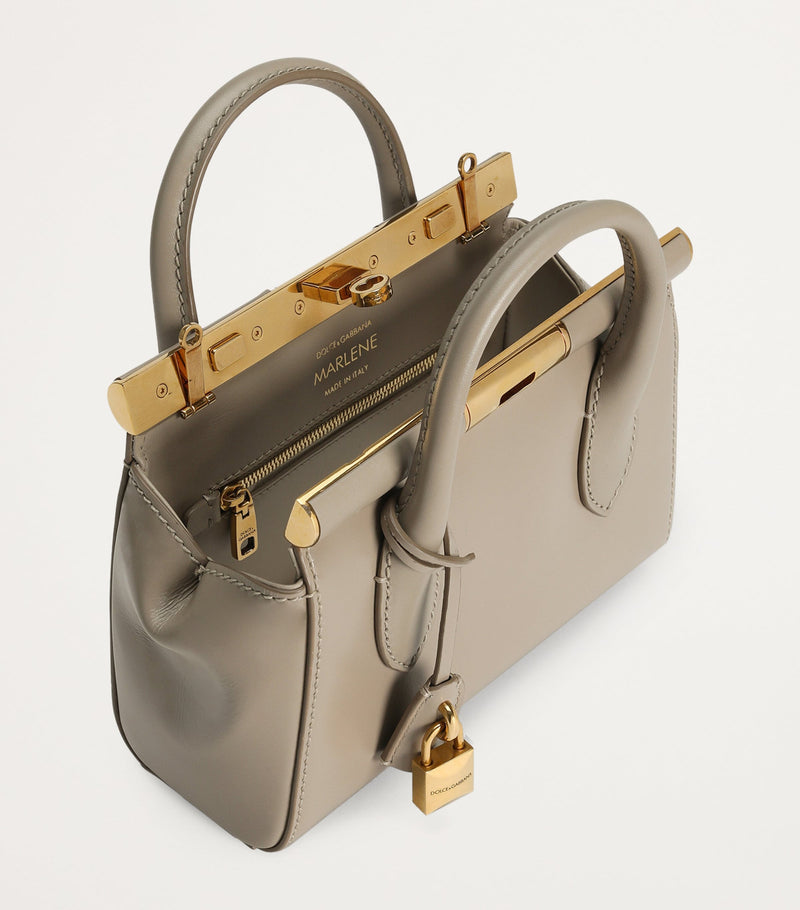 Dolce&Gabbana leather top-handle bag gold-tone hardware, imported from the UK