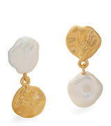 Harrods Monica Vinader Small Gold Vermeil and Keshi Pearl Drop Earrings- Buy online at McGrocer