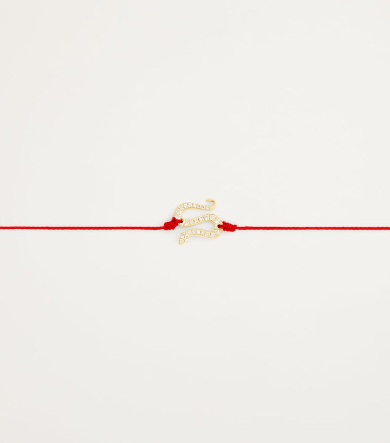 RedLine yellow gold diamond snake bracelet, imported from the UK